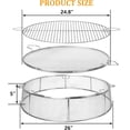 thumbnail image 2 of Fire Pit Accessory Kit for 27 Inch Solo Stove Yukon, 304 Stainless Steel Spark Screen & Cooking Grate & Fire Pit Stand for Yukon Fireplace Tools, for Backyard & Outdoor Fire Pits, 2 of 9