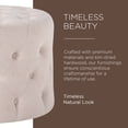 thumbnail image 7 of Maven Lane Marcy Traditional Round Ottoman in Cream Fabric Upholstery, 7 of 7