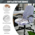 thumbnail image 6 of SEANATIVE Stretch Office Chair Cover Washable Computer Chair Slipcover Dustproof Desk Chair Slipcovers Executive Boss Chair Protection Covers, S, Rabbit Bunny Butterfly Flower Violet Easter, 6 of 7