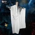 thumbnail image 2 of Accesorios del festival de Halloween de la tela del control de voz del juguete del fantasma de la ejecución de Halloween Colcomx Fantasma colgante de la voz de Halloween, 2 of 6