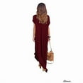 thumbnail image 3 of Spencer Women's Tunic Casual V Neck Short Sleeve Pocket Maxi Dress, 3 of 8