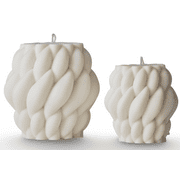 Knot Candle 2pc Set Large Soy Wax Candle Handmade Aesthetic Living Room Decor Shelf Deco Home Decorations for Living Room Farmhouse Modern Coffee Table Housewarming Gift for Birthday