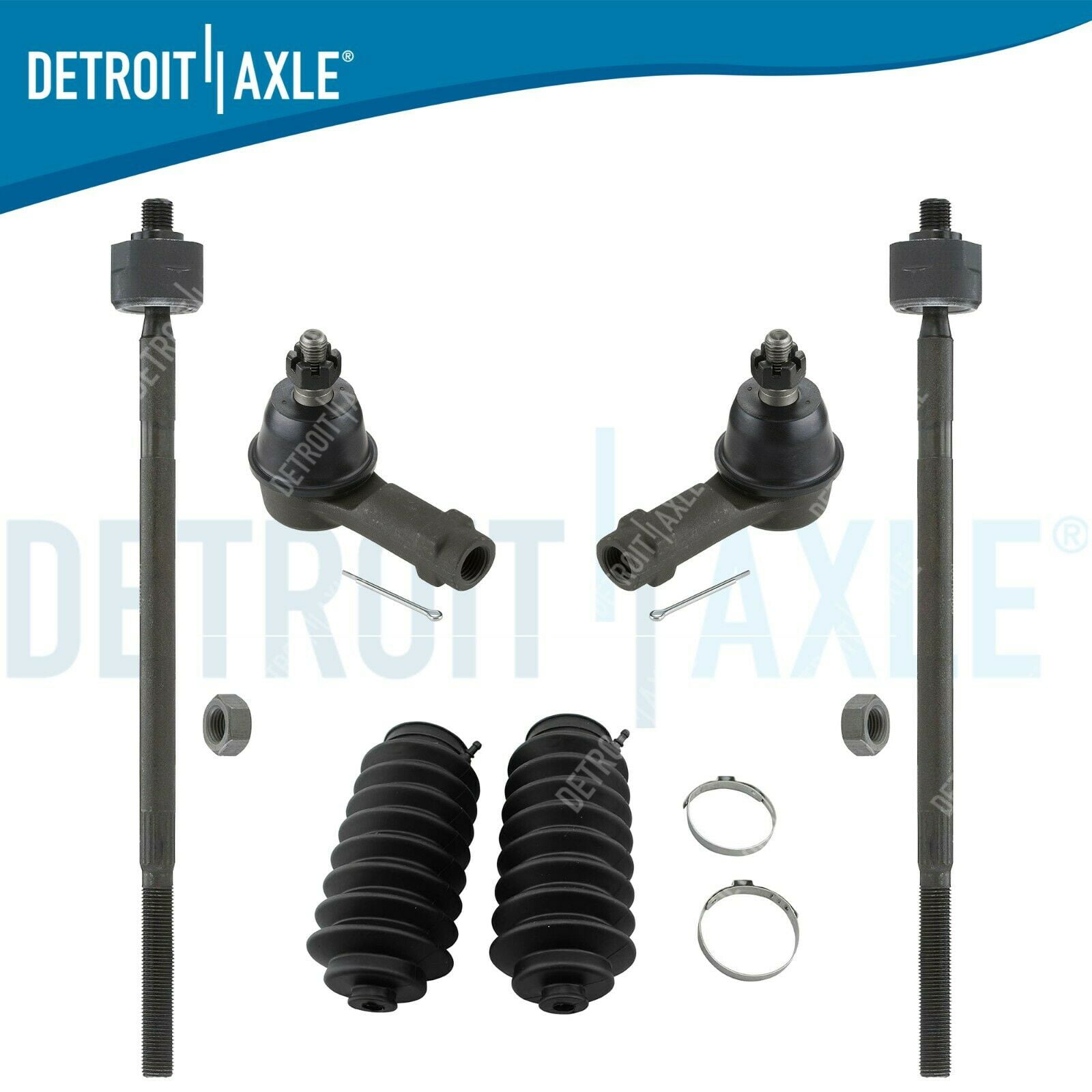 Rack and Pinion Boots for 2008 Ford Focus Brand New 6pc Steering Tie Rods End