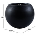 thumbnail image 4 of SAFAVIEH Gerand Concrete Modern Solid Round Patio Planter, Black, 4 of 6