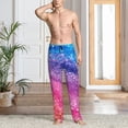 thumbnail image 2 of Fuzoiu Rainbow Glitter Cute Print Men's Pajama Pants,Lounge Pants for Men,Lounge PJ Bottoms,Sleepwear Pants with Drawstring Pockets -X-Large, 2 of 6