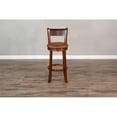 thumbnail image 6 of Home Square 30" Mahogany Wood Swivel Barstool in Dark Chocolate - Set of 2, 6 of 8