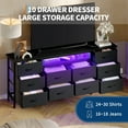 thumbnail image 3 of QinaQin Mueble para TV de 63 pulgadas con 10 cajones, centro de entretenimiento para pantallas de hasta 75 pulgadas, con luz LED y contacto eléctrico, 3 of 8
