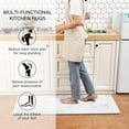 thumbnail image 5 of Marble Kitchen Mats, 2 Pieces Marble Bathroom Rugs Non-Slip Black and White Kitchen Rugs Anti Fatigue Kitchen Floor Comfort Mats for Home Office Bathroom Entryway, 5 of 6