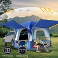 thumbnail image 3 of Slsy SUV Tent for Camping, 4-6 People SUV Car Tent for Family Camping with Dual-Door Opening & Awning, Waterproof SUV Rear Tent,Universal Tailgate Tent for Car Jeep Van, 8.2ft x 8.2 ft, 3 of 9