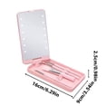 thumbnail image 3 of Makeup Brush Portable LED Makeup Mirror 360 Rotation Screen Makeup Mirror Lighting Makeup Mirror Women Gift Without Makeup Brush, 3 of 6
