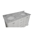 thumbnail image 6 of Harper 60" Double Bathroom Vanity with White Cabinet and Carrara Marble Top, 6 of 6