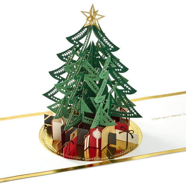 Hallmark julgran julkort julklappar Hallmark Signature Paper Wonder Pop Up Christmas Card (Christmas Tree) - Walmart.com - Walmart.com