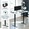 thumbnail image 2 of VIVO Electric 63" x 32" Stand Up Desk, White Table Top, Black Frame, 2 of 7