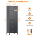 thumbnail image 3 of GangMei Metal Storage Locker, 8-Door, Adult, Lockable, Dark Gray, 3 of 7