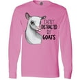 thumbnail image 3 of Inktastic Easily Distracted by Goats Cute Goat Long Sleeve T-Shirt, 3 of 5