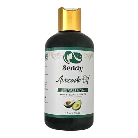 Seddy Avocado Oil – 100% Pure & Natural Unscented Carrier Oil for Hair, Skin, Face & Body – Hexane-Free, Premium Moisturizer – 8 fl oz