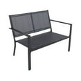 Mainstays Kingston Ridge 4Piece Outdoor Conversation Set, Black Steel