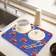 thumbnail image 6 of Ryvnso Trucks Polka Dots Dish Drying Mat for Kitchen Countertop 18x24 Large Dish Pad Drainer Rack Dish Sink Mats, 6 of 7
