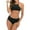 Black, variant on Ohufall Womens Bikini Swimsuits Mid Rise Two Piece Bathing Suits Halter Mesh Bikini Sets for Women Plus Size Swimwear