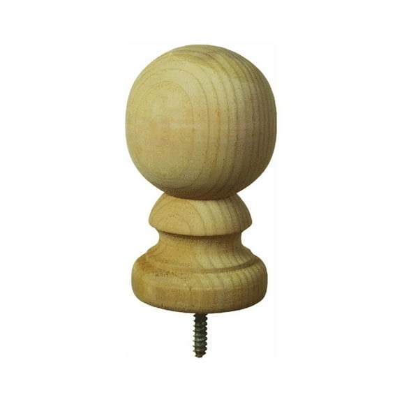 ProWood 3-9/16 In. x 5-3/8 In. Treated Wood Ball Top Natural Post Cap 106088