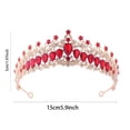 thumbnail image 2 of Fashionable Bridal Headband Metal Material Handmade Crystal Design Lightweight Adjustable Secure Fit for Weddings Birthdays Formal Occasions Themed Parties, 2 of 5