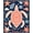 Navy Blue, Pattern 5, variant on ODIKA 8'x10' Washable Area Rug Theme Turtle Door Nautical Coral Scatter Striped Border Reef for Living Room, Under Sectional, Family , Durable, Non-Slip