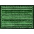 thumbnail image 1 of Ahgly Company Indoor Rectangle Abstract Emerald Green Modern Area Rugs, 2' x 4', 1 of 4