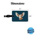 thumbnail image 3 of Barn Owl Bird Flying Faux Leather Travel Luggage Tag, 3 of 7