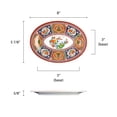 thumbnail image 2 of Excellante Peacock Melamine Dinnerware Collection 8" x 6" platter, Comes in Dozen, 2 of 3