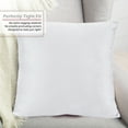 thumbnail image 2 of Nestl Velvet Throw Pillow Covers Solid Square Soft Decorative Pillow Cover for Sofa, 20" x 20", White, Pack of 4, 2 of 8