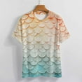 thumbnail image 3 of Mermaid Fish Scales Women's T-Shirt Short Sleeve T Shirts Tops Tee Ladies Loose T, 3 of 6