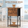 thumbnail image 2 of 10 Gallon Fish Tank Stand With Storcabinet Aquarium Rust-proof Metal Frame Heavy Duty Waterproof Reptile Turtle For Home Office U, 2 of 4