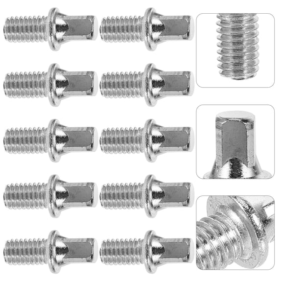 Uonlytech 10Pcs Drum Screws for Pedal Shaft Plated Silver Plated Iron Precision Fit and Easy Installation