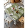 thumbnail image 6 of Sage Green Ombre Table Cloth, Modern Moire Abstract Art Luxury Waterproof Tablecloth for Square Tables, Reusable Washable Fabric Table Cover for Restaurant Kitchen Dining Tables 54"x54", 6 of 6