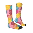 thumbnail image 3 of Haiem Colorful Wool Balls Socks, Funny Novelty Crazy Design Cotton Socks Sports Socks Knee High Socks For Men, Women,1Pairs - Gift For Working Friends, 3 of 9