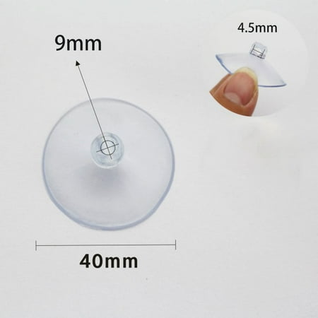 

tooloflife 20 Pieces PVC Suction Cups for Wall Bath Hangers Fixing Clear (No Hooks)