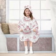 thumbnail image 7 of Wearable Blanket with Sleeves and Pocket Oversized Hooded Sweatshirt 3-14 YR Cute Birthday Cake L, 7 of 7