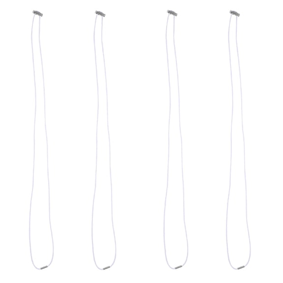 FONDOTIN White Rubber Bungee Cords for Garbage Cans, Home Use, 4-Pack Stretch Bands for Secure Holding
