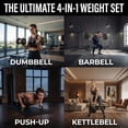 thumbnail image 2 of Set de mancuernas ajustables Chic Muse 44 lb 4 en 1 para gimnasio en casa, 2 of 9