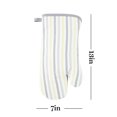 thumbnail image 7 of Martha Stewart Daisy Stripe Oven Mitt Set 2-Pack, Grey/Yellow, 7"x13", 7 of 7