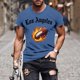 thumbnail image 1 of Tops para hombre, blusas y camisas de manga corta con cuello redondo para hombre, jersey informal con cuello redondo estampado para hombre, pantalones cortos deportivos para fitness, blusa de poliéste, 1 of 5
