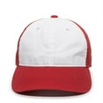 thumbnail image 3 of OC Sports GWT-111 Adjustable Strap Garment Wash Cotton Cap - White Red, 3 of 8
