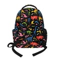 thumbnail image 3 of SEANATIVE Kids School Backpack Boys Girls Book Bag Large Capacity Lightweight School Bag with Adjustable Straps Multi Pockets Toddler Backpack for Teen Students, Cartoon Dinosaur Skeleton Print, 3 of 7