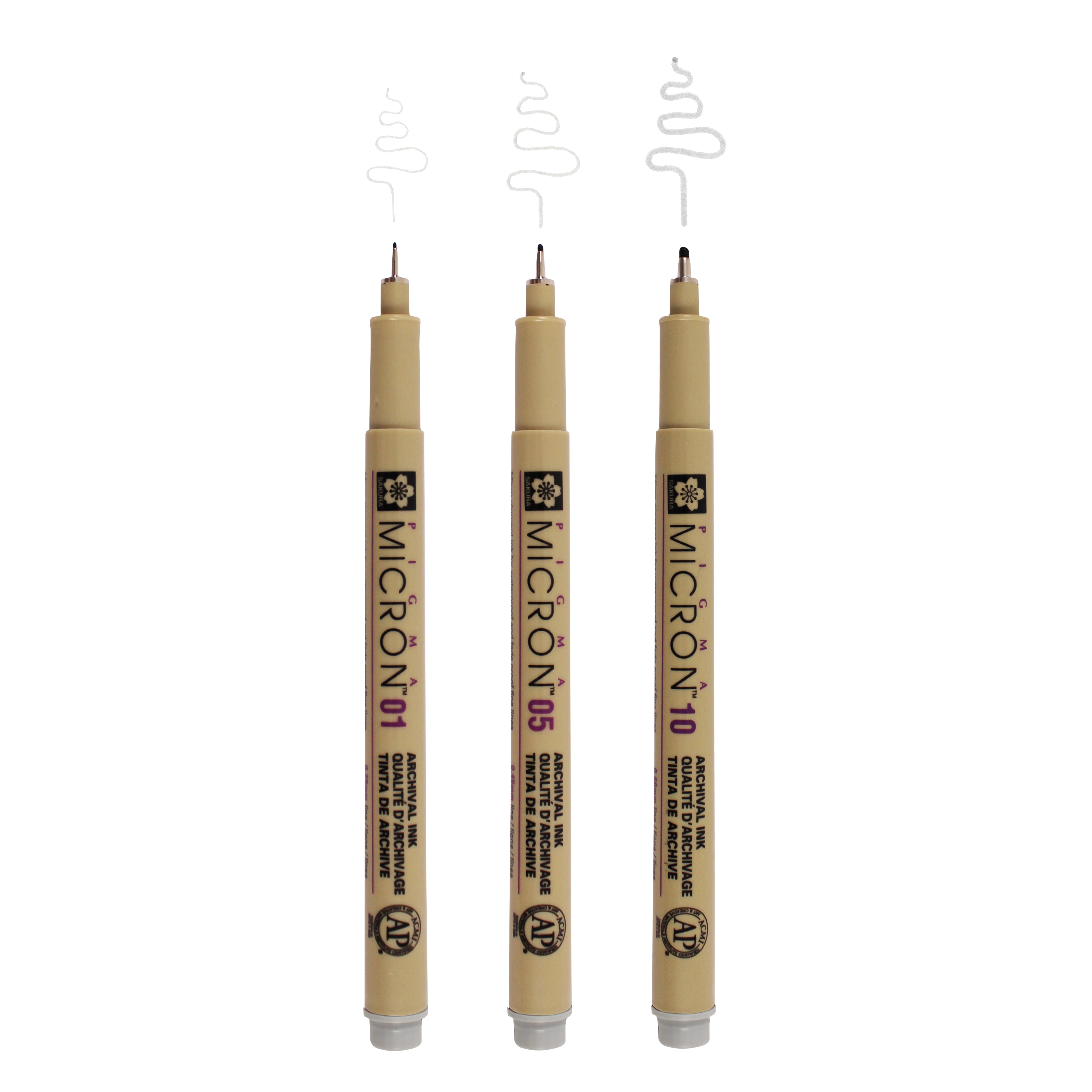 Micron Fine & Bold Line Light Cool Gray Pens, 12 Packs: 3 ct. (36 total)