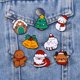 thumbnail image 2 of Christmas Series Brooch Cartoon Cute Santa Claus Christmas Tree Snowman Metal Enamel Badge Sweater Clothing Bag Pin Jewelry, 2 of 5