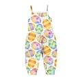 thumbnail image 5 of KVPLBQFD Toddler Girls Sleeveless Rompers with Adorable Print Kids Soft Breathable Jumpsuit Comfortable Lightweight Coveralls for Baby, 5 of 6