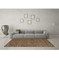thumbnail image 3 of Ahgly Company Indoor Rectangle Abstract Brown Modern Area Rugs, 7' x 9', 3 of 4
