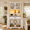 Gray, variant on Kitchen Pantry Cabinet, Aiho 71" Tall Storage Cabinet with LED Lights & Charging Station & Drawers, Farmhouse Hutch for Dining Room Coffee Bar, Tabletop-Retro