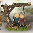 thumbnail image 5 of Vintage Elderly Couple Resins Statue Figurine Weddings Valentines Day Gift for Couples and Home Decors Enthusiasts, 5 of 8