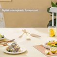 thumbnail image 5 of 6-Piece Serving Flatware Silverware Set, Serving Utensil Set,Include Cake Server, Slotted Serving Spoon Gold, 5 of 5